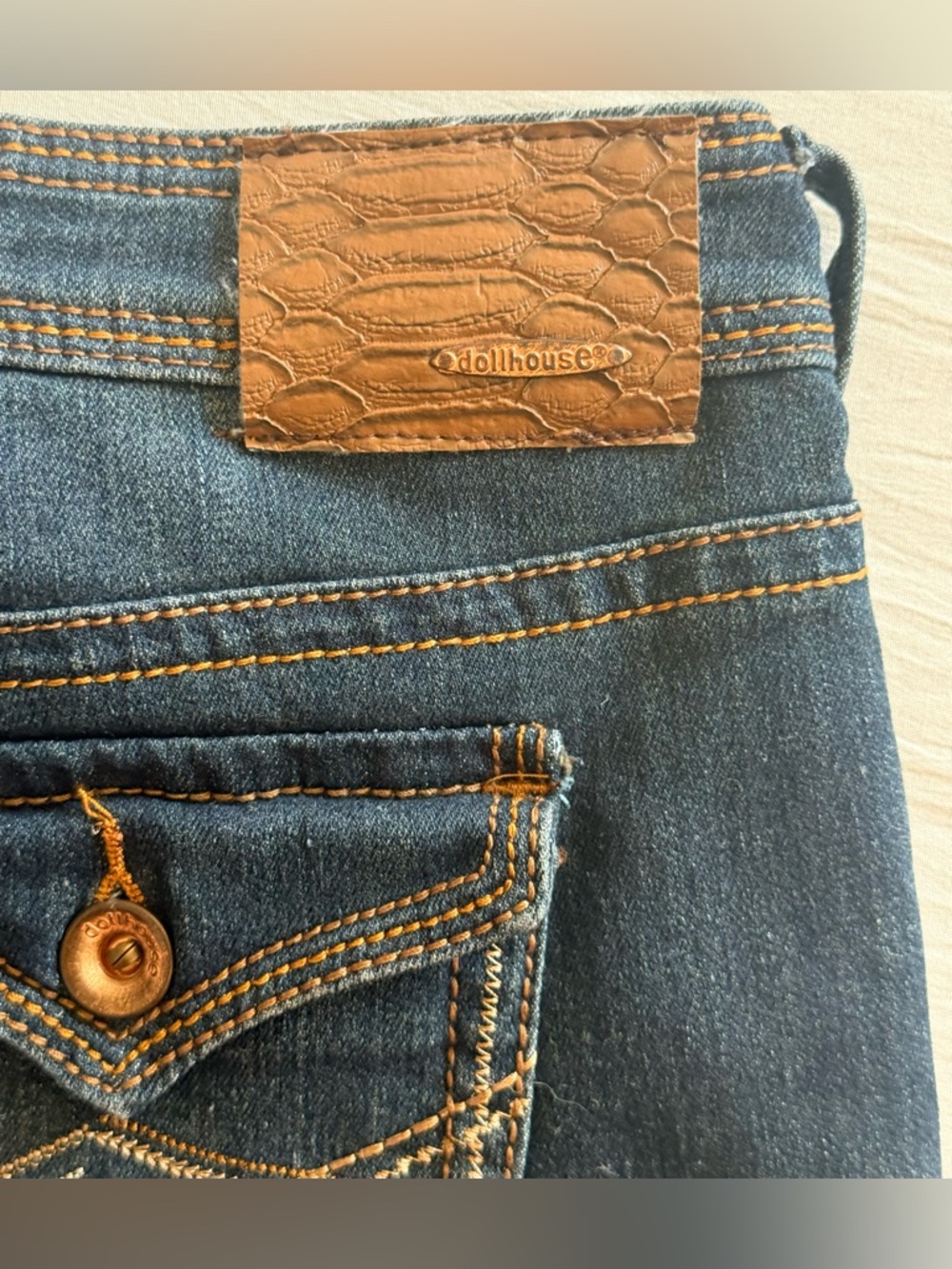 Dollhouse Dark Blue Flared Jeans - Picture 10 of 11